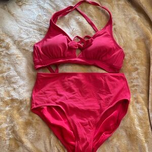 Red Kona Sol bikini with built in padding